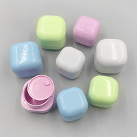 Nouveau style de pot à crème carré en plastique Macaron 20g/30g/50g, options d'impression multiples, échantillon de crème pour le visage, emballage cosmétique vide