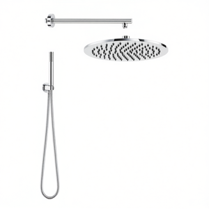 Kit de cabezal de ducha de siete chorros, 40 cm de longitud, acabado cromado, accesorio de baño - Product Image 2