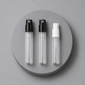Empty <b>Glass</b> Atomizer <b>Bottle</b> 10ml Refillable Perfume Spray with Black Fine Mist <b>Pump</b> Travel Size for Cosmetic Packaging Wholesale - Product Image 2