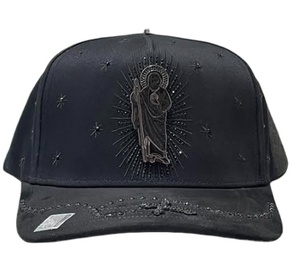 Cappellino da baseball Bigg for Boss 2026 di tendenza, spedizione rapida, ricamo 3D religioso San Giuda, strass neri, fodera in seta, popolare - Product Image 1