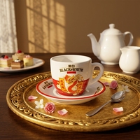 Ensemble de soucoupe tasse en céramique dragon blanc personnalisé tasse à thé/café au lait évaporé année Dragon Hong Kong Style