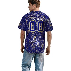 Custom Baseball Jersey Unisex Adult Personalized Name Number Sublimated Moisture Wicking Button Up Team Shirt - Product Image 2
