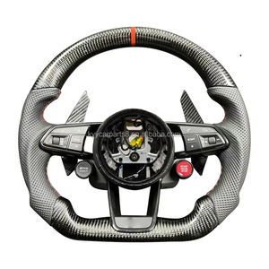Volant de voiture en fibre de carbone forgée pour <span class=keywords><strong>Audi</strong></span> <span class=keywords><strong>RS4</strong></span> A4 B8.5 TT 8J A4 B6 4F S8 D4 S4 B8.B9 RS3 8V A6 C6 4F TT <span class=keywords><strong>MK1</strong></span> - Product Image 1