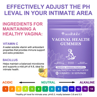 Compléments alimentaires en gommes pour femmes, gommes probiotiques pour la santé vaginale, gommes pour l'équilibre du pH vaginal