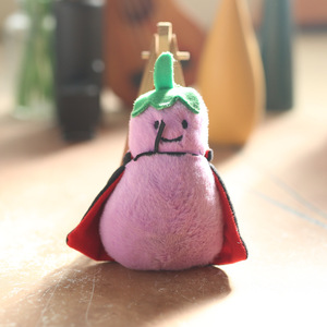 Llavero Colgante de Peluche Súper Suave con Diseño de Comida (<span class=keywords><strong>Hamburguesa</strong></span> y <span class=keywords><strong>Berenjena</strong></span>) y Relleno de Algodón PP, Venta al por Mayor, Colgante para Llaves de Coche - Product Image 4