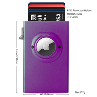 Tempat Kartu RFID dengan Slot AirTag, Muncul Otomatis, Bahan Aluminium Alloy, Harga Pabrik