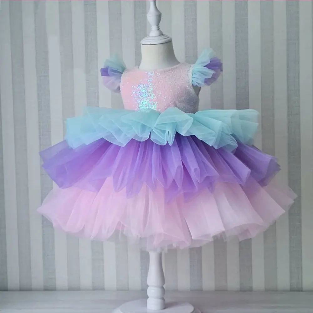 Girls Dresses,Cute Fashion Girls Puffy Kids Party Wear Girl Dress From China