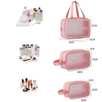 Trousse de Maquillage Double Couche en PVC et PU à Motif Diamant, Étanche avec Fermeture Éclair, Sac de Voyage Tendance pour Cosmétiques, Organisateur de Rangement