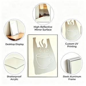 Custom UV Printing Rectangular Aluminium Frame <b>Mirror</b> Desktop Table <b>Mirror</b> <b>Wall</b> Decor <b>Mirror</b> <b>for</b> Interior Use - Product Image 2