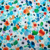Tissu en rayonne 45S imprimé floral aquarelle coloré, 100 % viscose, léger, imprimé réactif, pour robes et chemises, vente en gros