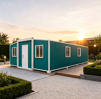 Maison intégrée extensible à double aile renforcée de 30 et 40 pieds, aménagée comme une salle de stockage mobile sur site