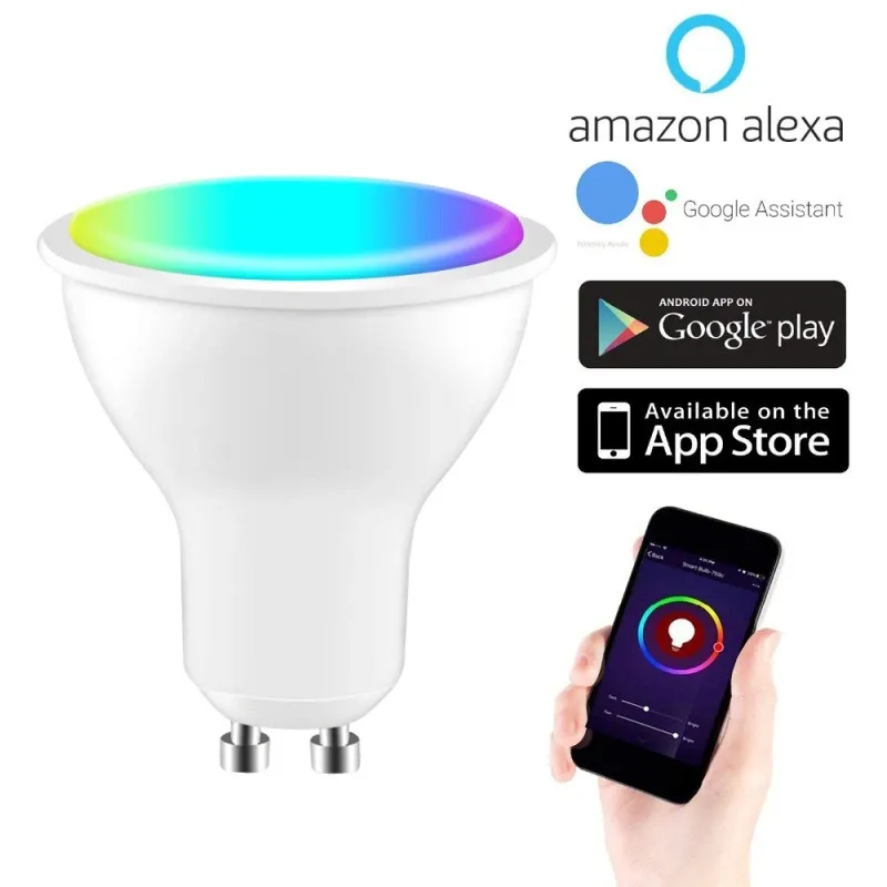 GU10 Smart Led Lamp Rgb Dimbare Wifi Smart Spot Light Compatibel Met Tuya Smart App/Google Home/Alexa