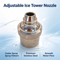 Fontaine à glace moderne en acier inoxydable pour extérieur, avec buse réglable à jet droit stable pour aménagement paysager aquatique de parcs et places publiques