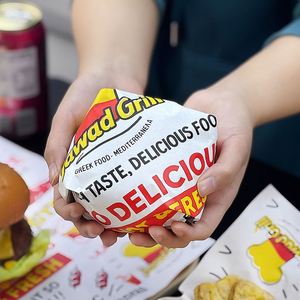 Wholesale Disposable Food Grade Material Wax Paper <b>Sheets</b> for Burger Wrapping Custom Logo Print Paper for Fast Food Takeaway - Product Image 5