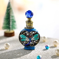 Bouteille de parfum en verre libellule vintage carafe à parfum en cristal décorative miniature antique vide