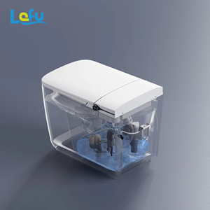 Toilette automatique intelligente en céramique monobloc avec contrôle par capteur de pied Nouveau design Bol intelligent peu encombrant <span class=keywords><strong>pour</strong></span> salle de bain - Product Image 6