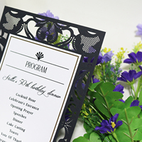 Recién llegado, diseño de corte láser, Programa de menú de cumpleaños de boda, programa de diseño de tarjeta