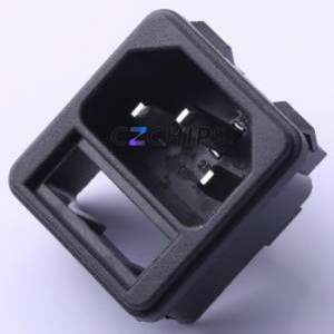 DB-14-2P+RS AC Power Connector Through hole Component (THT) Connector IEC 320-C14 1 3 Panel Mount - Product Image 2