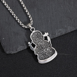 yunnique Ganesh Pendant Necklace Stainless Steel Men's Fashion Animal Shape Charm Jewelry For Everyday Wear - Product Image 3
