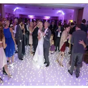 إضاءة الزفاف الاكريليك أرضية صالة رقص مزودة بمصابيح LED LED دافئ/بارد الأبيض مرصع أرضية الرقص