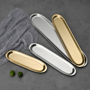 Vassoi Lunghi in Acciaio Inossidabile per Catering, Buffet, Hot Pot, Gamberetti, Barbecue e Dessert - Stile Coreano - Product Image 2
