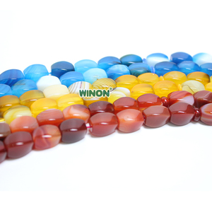 Winon - Rosario Islámico de Ágata Natural al por Mayor, 8*12mm, Chapado en Plata, Rosario Musulmán, Tasbih, Misbaha - Product Image 5