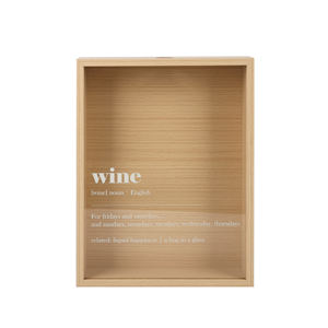 Ecologismo Carga superior Madera Caja de exhibición de vidrio real Marco Madera Vino Corcho Caja de sombra Marco para tapas de botellas de vino Conchas - Product Image 2