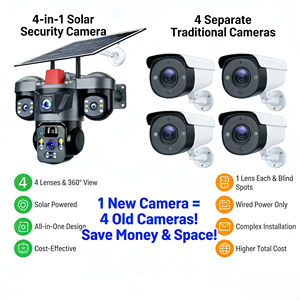 Caméra de sécurité PTZ avec capteur CMOS 4K 8MP, zoom hybride 6x, alimentation <span class=keywords><strong>solaire</strong></span>, indice d'étanchéité IP67, capacités de vision nocturne. - Product Image 2