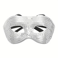 Masque Disco Lumineux en Mousse Plastique pour Fête Cosplay, Halloween, Carnaval – Demi-Masque Miroir Amusant