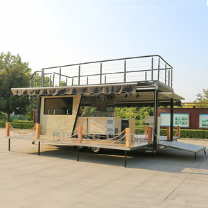 CAMP truk makanan truk Double Decker, trailer makanan mobil kopi gelembung ukuran besar dilengkapi dapur Bar restoran - Product Image 5