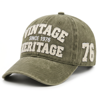 Gorra de Béisbol Estilo Retro, Gorra Trucker Personalizada, Gorra Vintage de Algodón Lavado con Apliques y Bordado a Mano, Unisex, Informal