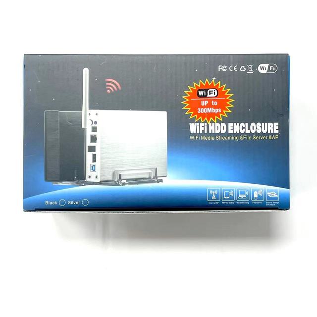 WIFI HDD Enclosure ,Wifi Media Streaming&file Server&AP , 3.5-inch Metal Casrd Driving with Wifi External Hae case