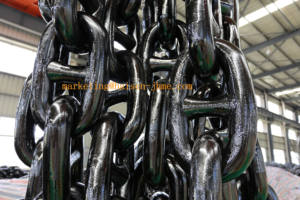 Catena di Ancoraggio in Acciaio CM490/690 Certificata CCS ABS BV LR GL DNV KR NK RINA, 27,5m, Nuovo Marchio HS, Verniciata Nera, Grado U1/U2/U3 - Product Image 4