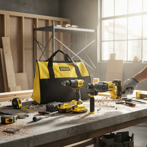 Trapano Tassellatore Rotativo Industriale STANLEY 18V Li-Ion Brushless SDS-Plus SFMCH900 e Avvitatore a Impulsi SFMCD715 Modello UTP0062 - Product Image 3