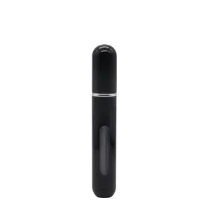 Atomizador de Perfume negro, Mini bolsillo, contenedor de fragancia, atomizador de Perfume de viaje rellenable, fácil de llenar, 8ml