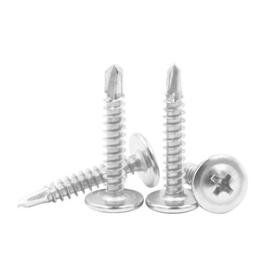 Vis autoperceuses à tête fraisée fendue en acier au carbone zingué, filetage métrique standard ANSI pour le travail du bois - Product Image 1