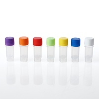 Vial Kriogenik Biobanking 1.0ml dengan Ulir Luar, Tutup Multi-warna, -196~121 ℃ Cetak Dua Sisi, Steril, Bebas DNase/RNase
