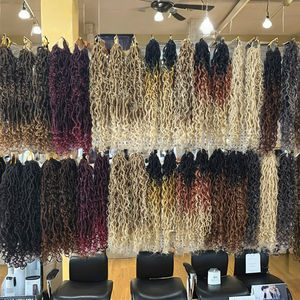 Entrega rápida: 18 pulgadas de alto gitano <span class=keywords><strong>para</strong></span> extensión de <span class=keywords><strong>cabello</strong></span> Ombre ondulado tejido sintético trenza gigante ganchillo falsificaciones bloqueo gitano falsificaciones bloqueo - Product Image 3