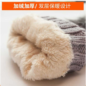 Wool Knitted <b>Hat</b> With Pom Pom <b>Warm</b> Ski Cap For Women Winter Outdoor Use - Product Image 5