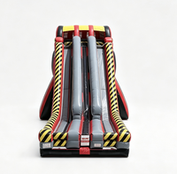 Toboggan gonflable géant commercial pour parc d'attractions extérieur, toboggan aquatique et sec gonflable pour la location événementielle