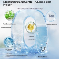 Lemichi Rabbit Lingettes Humides pour Bébé, 64 Lingettes, Petit Format Portable, Sans Parfum, 99% Eau Pure, Épaissies, Pour Mains et Bouche, Pack Économique
