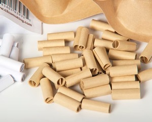 Tubes en papier pré-roulés couleur naturelle 7x18mm 50 pièces Accessoires - Product Image 3