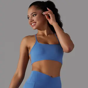 Wholesale Yoga Bra Selling Custom Logo Sport Fitness Backless Sports Sexy Girls Wear Comfort