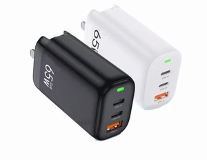 Chargeur USB 3 ports GaN 65W CE SAA FCC, adaptateur mural pliable PD QC3.0, charge rapide USB-C 5v/3a, alimentation de bureau, téléphone portable - Product Image 2