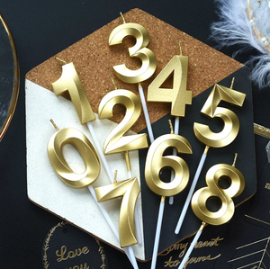 Glitter oro numero uno torta candela Logo personalizzato intagliato scatola regalo di <span class=keywords><strong>compleanno</strong></span> per decorazioni di Pasqua feste di Capodanno decorazioni per la casa - Product Image 2