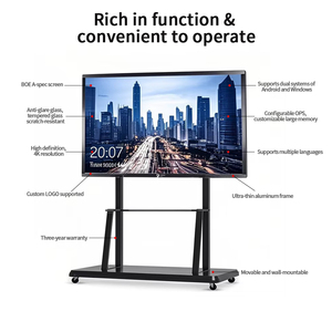 Pantalla LCD de 110 Pulgadas, Pantalla Táctil Inteligente Interactiva LED 4K Electrónica, Pizarra Digital para Enseñanza, Pantalla Táctil en Oferta - Product Image 6