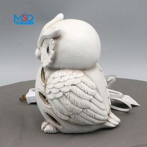 MSD Moderner Stil Neue Magische Fantastische Tier-Harz-LED Weiße Kuhkopf-Lampe Statue Weihnachtsgeschenk USB-Anschluss Schalter Beleuchtung - Product Image 4