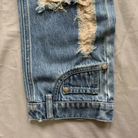 DENIMGUYS Jeans Crazy pour Hommes Mode de Rue Jeans Skinny Déchirés Slim Fit Pantalons Y2k Jeans Denim pour Hommes