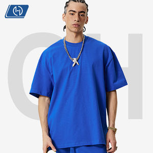 Camiseta de Hombre 305G, 100% Algodón, Moderna, de Color Sólido, Manga Corta, Antibacteriana, Holgada, Informal, Absorbente de Sudor, Resistente a las Arrugas - Product Image 2