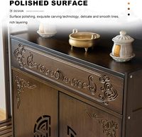 Table d'autel de méditation avec éclairage LED, armoire de rangement multifonctionnelle et tiroir, autel domestique pour la prière et le Pooja Mandir
